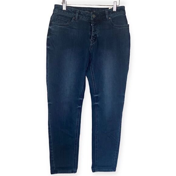 Prana NWT Deep Blue Buxton Stretch Denim Mid-Rise Jeans Size 4/27 - Picture 1 of 7